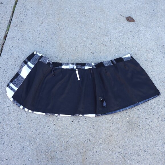 ASOS Edgy Plaid Cotton Blend Mini Skirt, Grunge Y2K Dark Academia, Size 4 - Picture 3 of 8